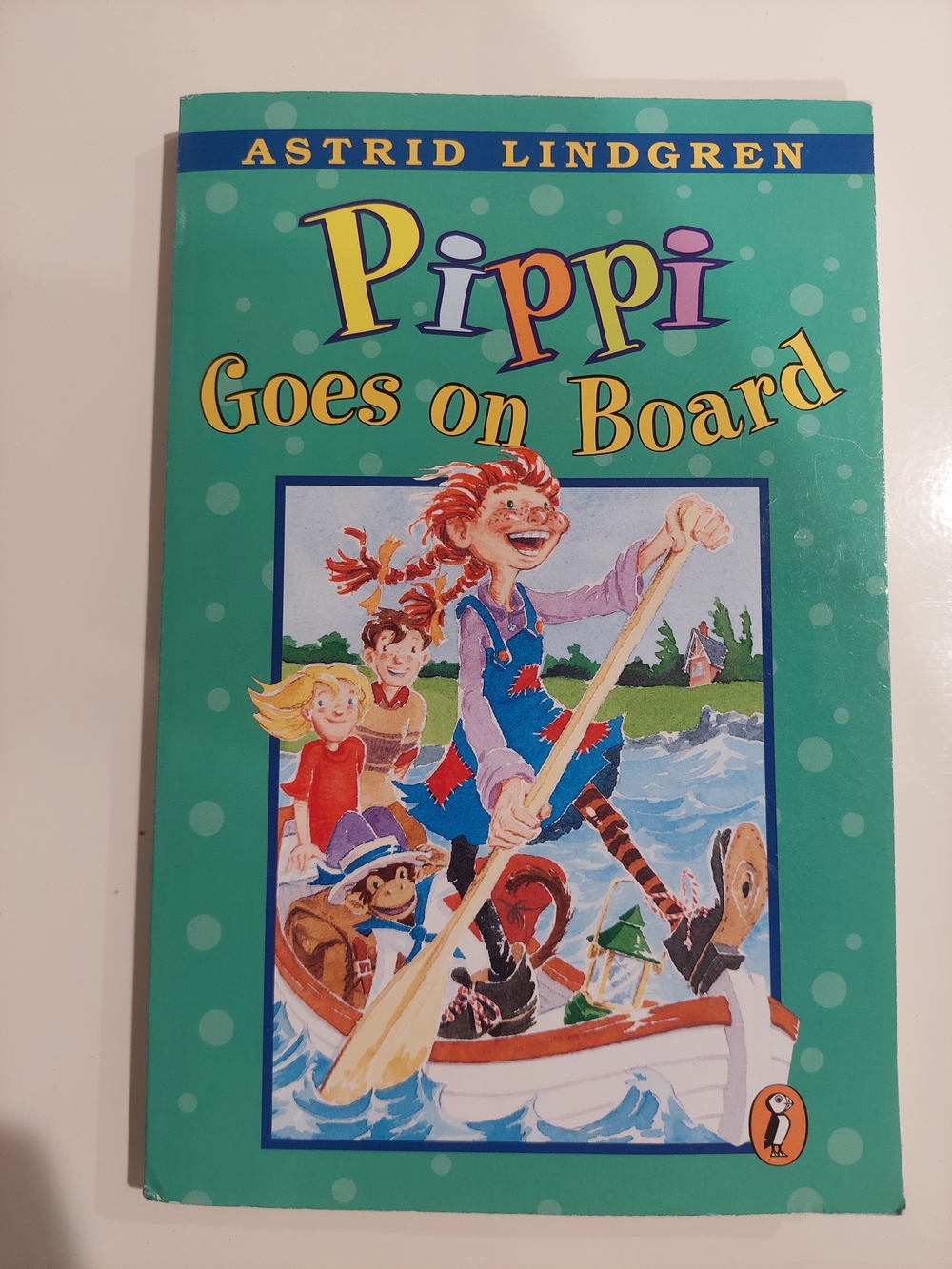 Pippi Goes on Board - Kids Swim Book-Inspired Cover (Green)